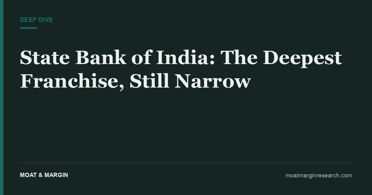 State Bank of India: The Deepest Franchise, Still Narrow